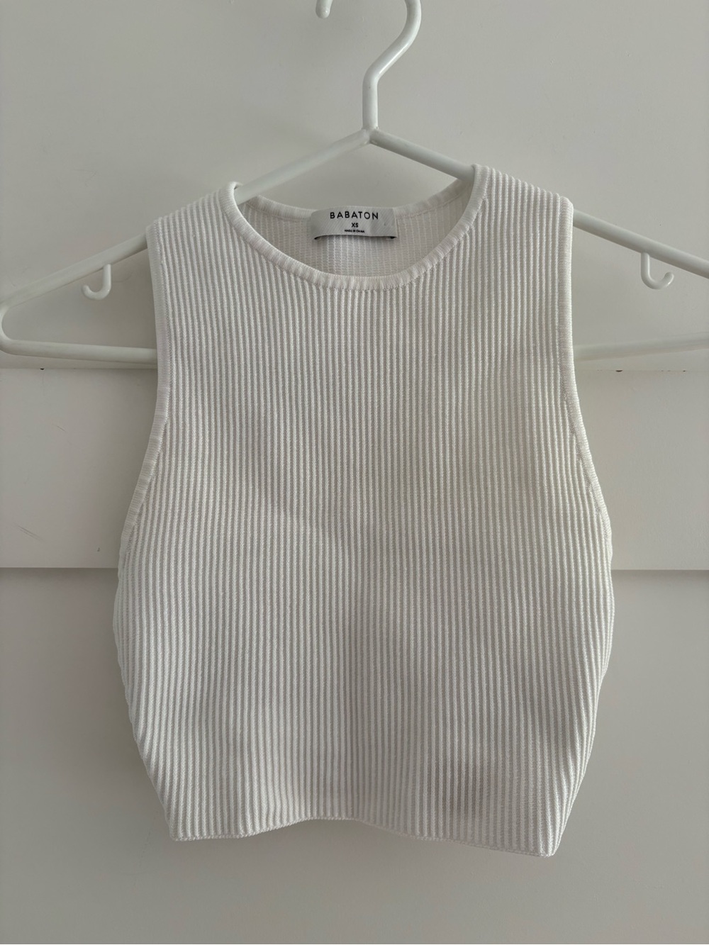 Wilfred Babaton Sculpt Knit Racer Cropped Tank size XS